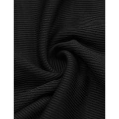 Black Multi Cut-out Asymetrical Rib Bodysuit TQV220140-2