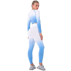 Blue Gradient Long Sleeve Sports Set TQE00131-5