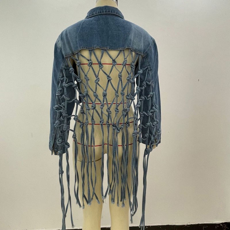 Light Blue Back Woven Denim Jacket