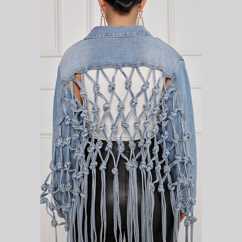 Light Blue Back Woven Denim Jacket
