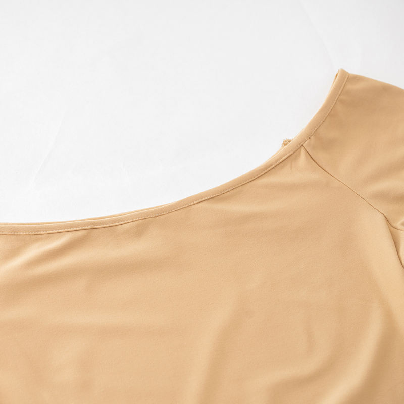 Khaki Off Shoulder Long Sleeve Maxi Dress