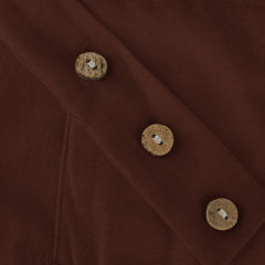 Wine Red Button Detail Wide Leg Pocket Overall