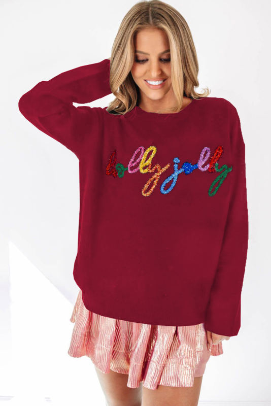 Ruby Holly Jolly Round Neck Casual Sweater