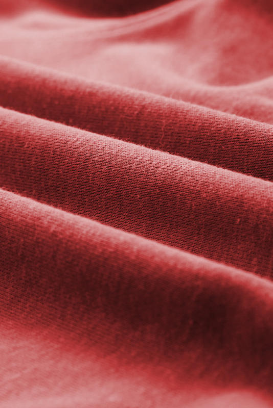 Red  Mineral Wash Kangaroo Pocket Drawstring Pullover Hoodie
