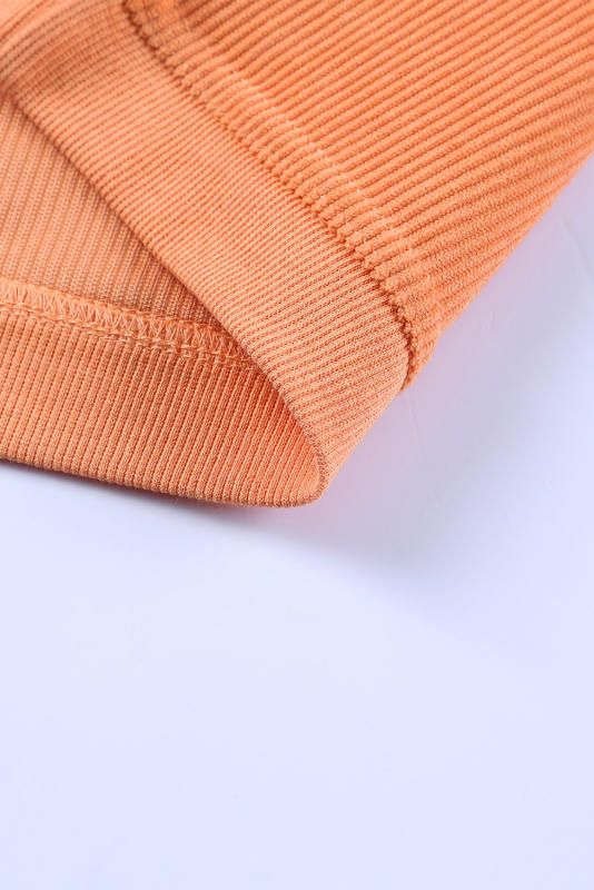 Orange THANKFUL Ribbed Corded Oversized Sweatshirt