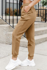 Flaxen Casual Drawstring Pocketed Sweatpants