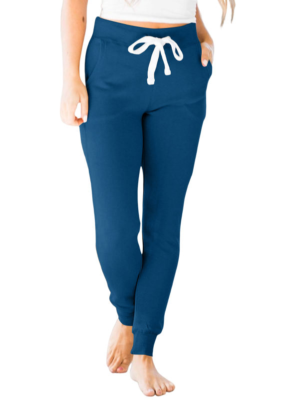 Sail Drawstring Waist Pocketed Joggers