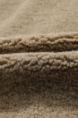 Camel Sherpa Turn-Down Collar Flap Pocket Jacket