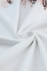 Brown Bleached Tie Dye Leopard Print Long Sleeve Top