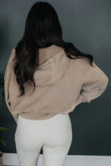 Mineral Wash Full Zip Drawstring Hoodie