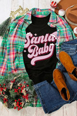 Black Santa Baby Graphic Pullover Sweatshirt