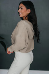 Mineral Wash Full Zip Drawstring Hoodie