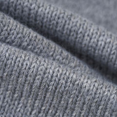 Grey Round Neck Drop Shoulder Knit Sweater