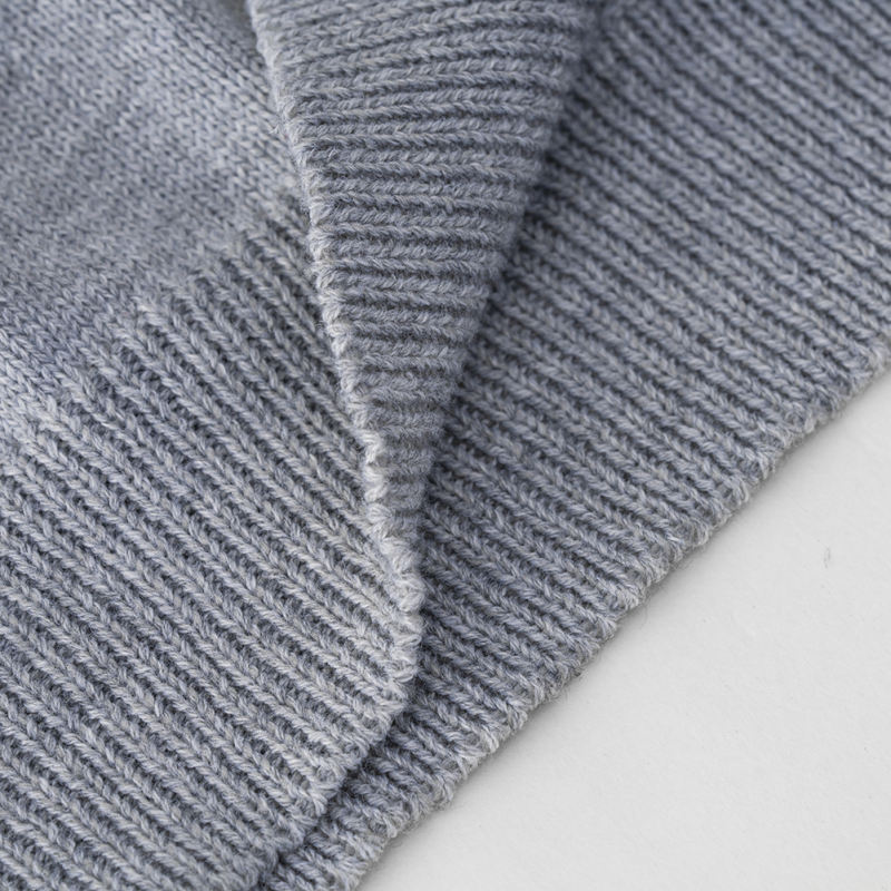 Grey Round Neck Drop Shoulder Knit Sweater