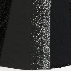 Black Rhinestone High Split Maxi Dress