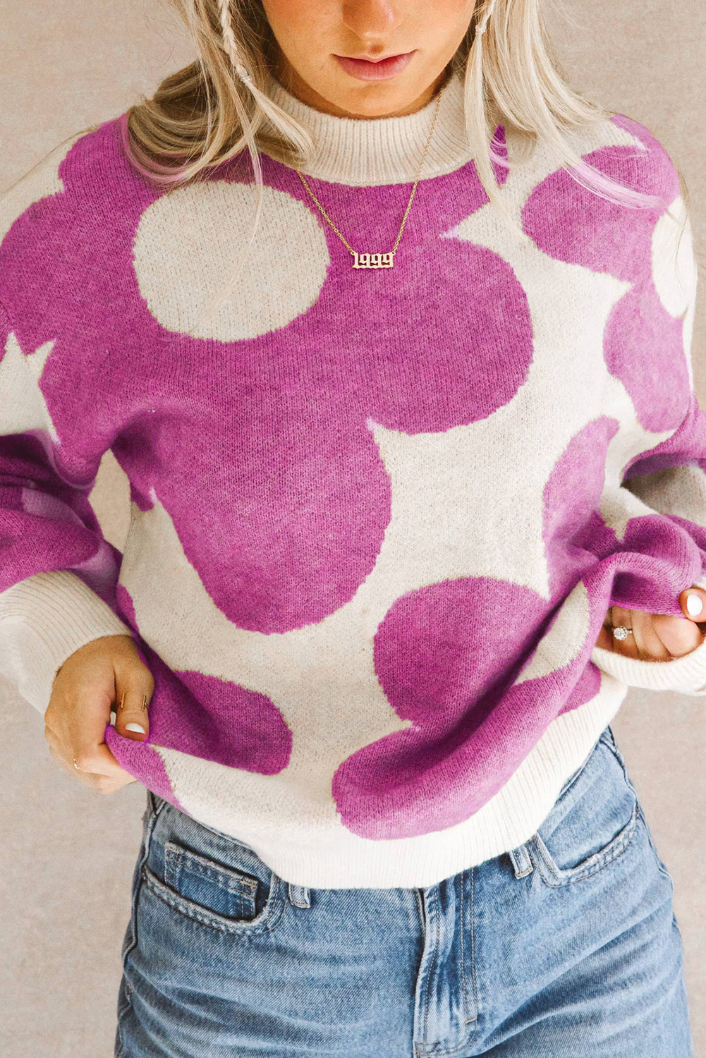 Big Flower Sweater main image 1