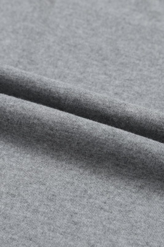 Gray Buttoned Puff Long Sleeve Sheath Top