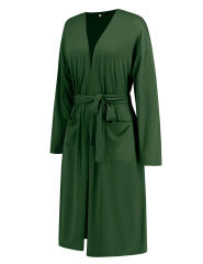 Green 3pcs Cardigan, Vest and Wide Leg Pant Lounge Set
