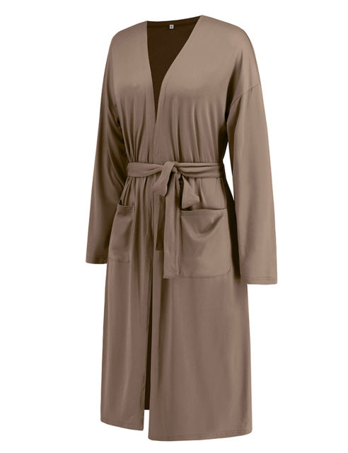 Khaki 3pcs Cardigan, Vest and Wide Leg Pant Lounge Set