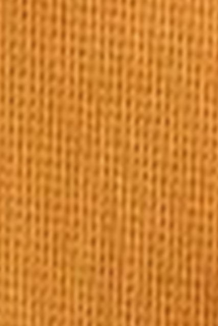 Vitality Orange Leopard Print Waffle Knit Patchwork Top