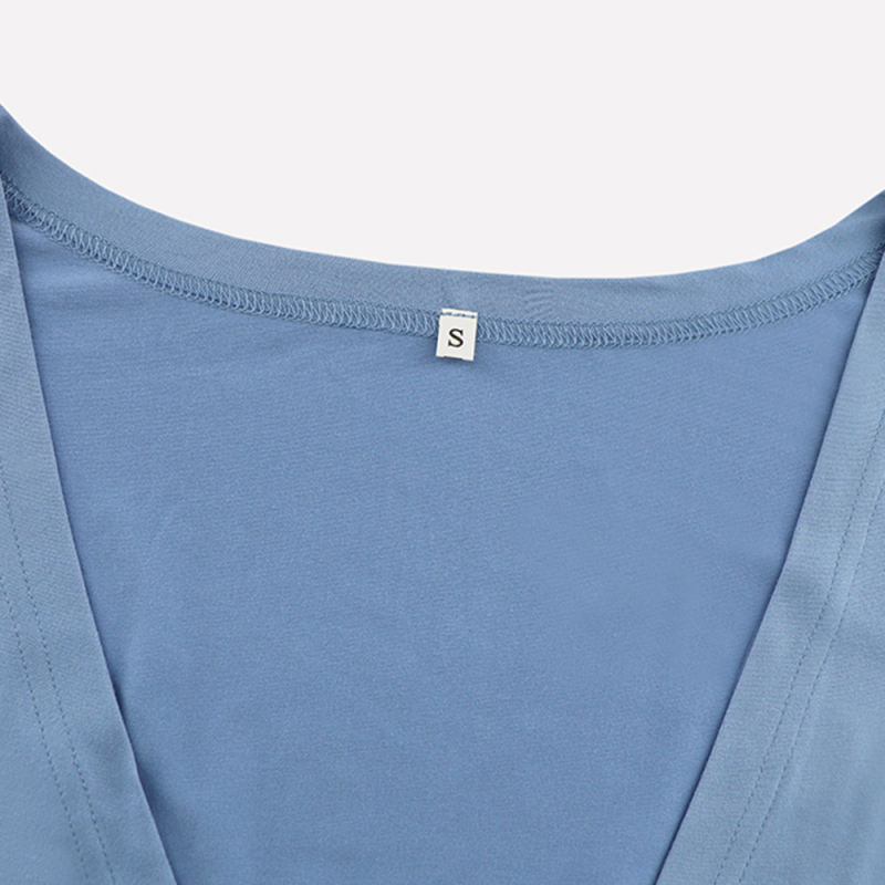 Blue 3pcs Cardigan, Vest and Wide Leg Pant Lounge Set