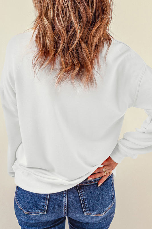 Beige Shiny XOXO Valentine Pullover Sweatshirt