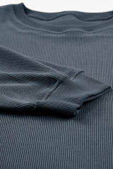 Blue Valentine Lip Shaped Print Corded Plus Size Sweatshirt