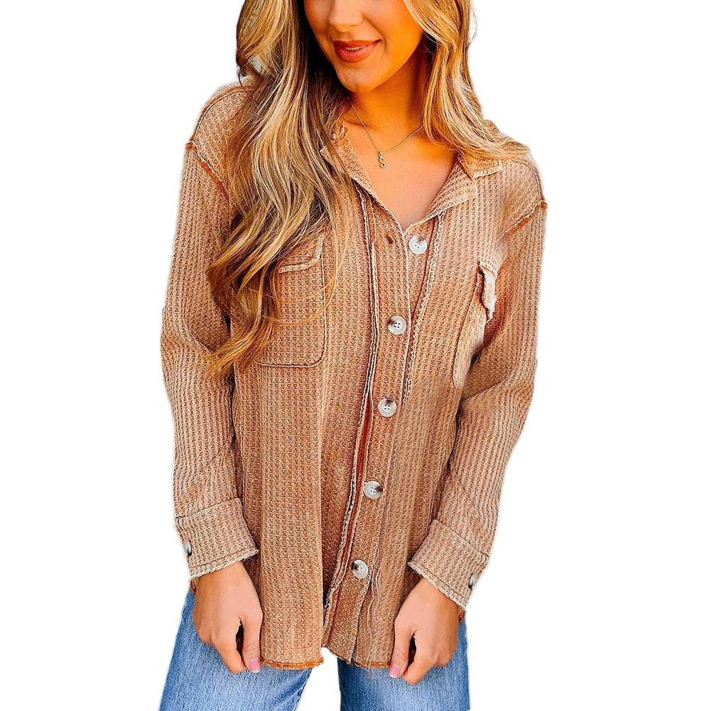 Raw Hem Pocketed Jacket
