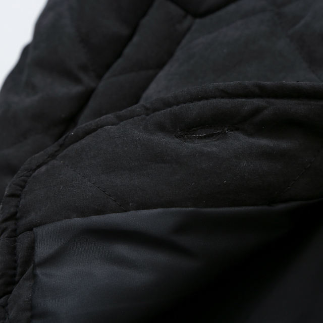 Black Stand Neck Button-down Pocket Casual Coat