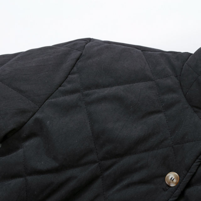 Black Stand Neck Button-down Pocket Casual Coat