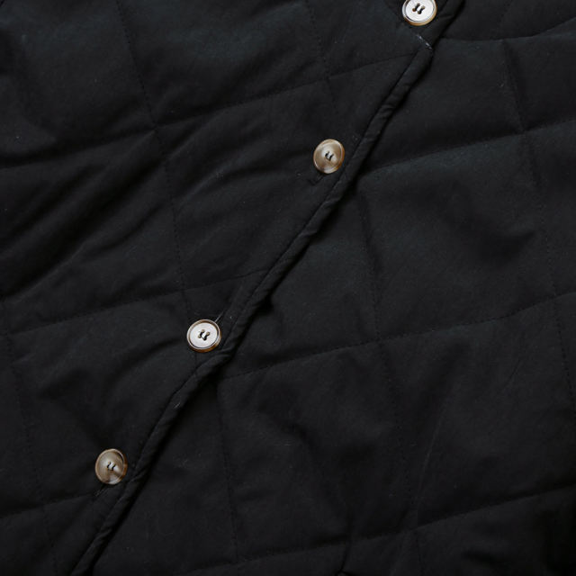 Black Stand Neck Button-down Pocket Casual Coat
