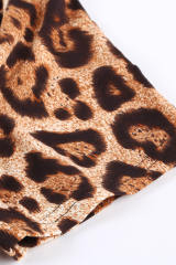 Leopard Print Gold O-Ring Zipper Bodysuit