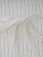 White Solid Color V Neck Long Sleeve Sweater Dress