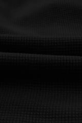 Black Waffle Texture Cargo Pocket Jogger Pants