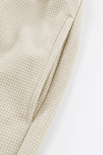 Apricot  Waffle Texture Cargo Pocket Jogger Pants