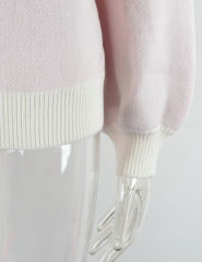 White Heart Graphic Drop Shoulder Valentine Sweater