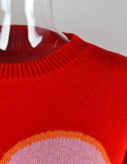 Red Heart Graphic Drop Shoulder Valentine Sweater