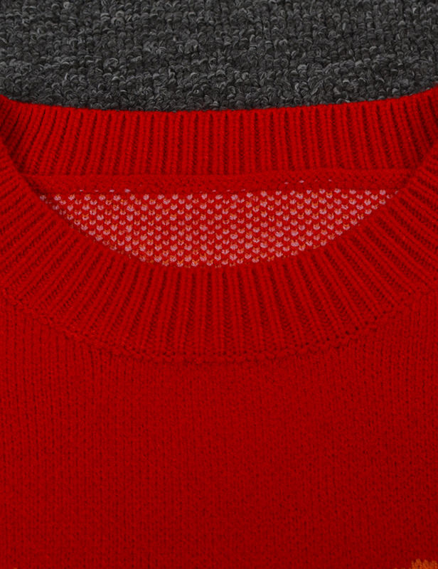 Red Heart Graphic Drop Shoulder Valentine Sweater