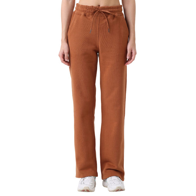 Orange Drawstring Waist Fleece Pocket Pants