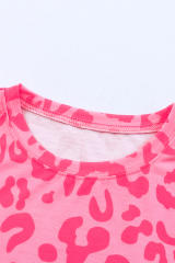 Leopard Animal Print Crew Neck T Shirt