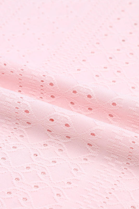 Pink Eyelet Strappy Scoop-Neck Tank Top