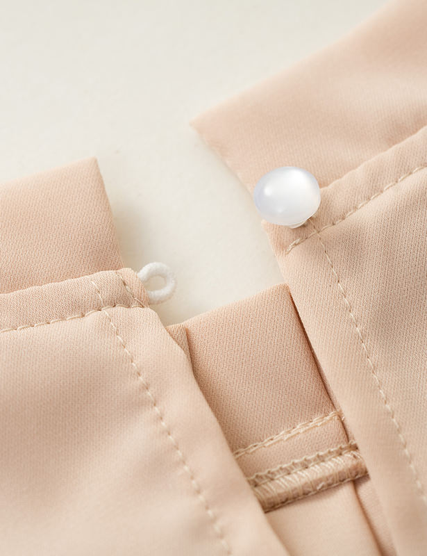 Khaki Solid Color Mock Neck Short Sleeve Tops