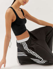 Black Ribbed Square Neck Sleeveless Tank Top