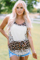 Leopard Easter Rabbit Leopard Bleached Graphic Tank Top