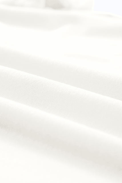White Casual Plain Crew Neck Tee