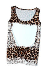 Leopard Easter Rabbit Leopard Bleached Graphic Tank Top