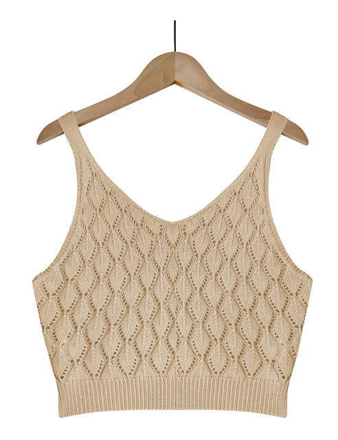 Khaki Quilted Textured Crop and Split Skirt Set