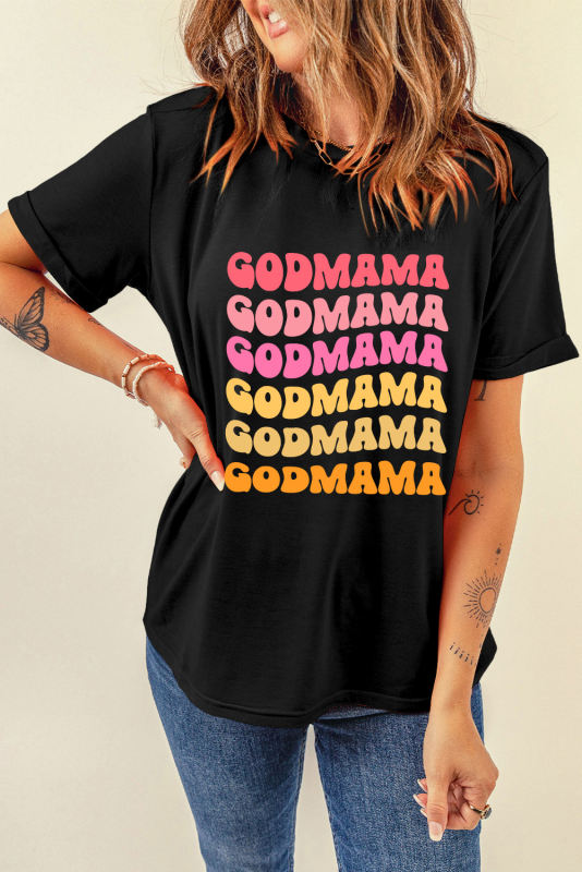 Black GODMAMA Graphic T-shirt