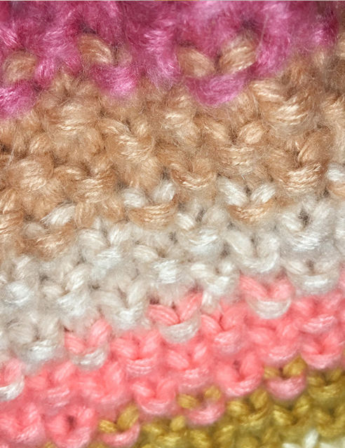 Navy Blue Contrast Rainbow Stripe Open Front Knit Cardigan