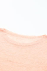 Pink Loose Fit Pockets Short Sleeve Beach Cover Up